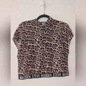 Steve Madden Leopard Print Top Baddie